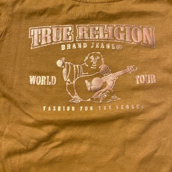 True religion long sleeve tee in yellow size 4T - Picture 4 of 4